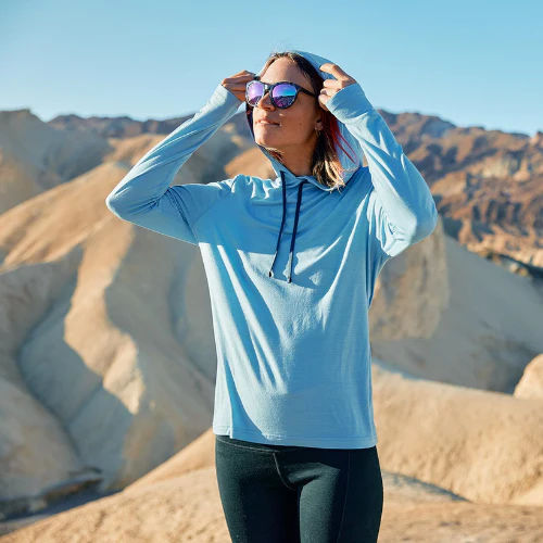 Women's Solstice Lightweight Wool Hoodie by Ridge Merino - Image 2